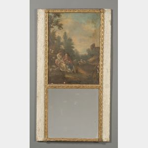 Louis XVI Style Painted and Parcel-gilt Trumeau