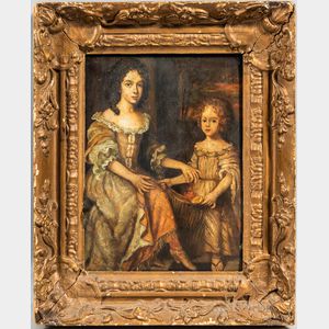European School, 18th Century Style Portrait of a Woman and Child
