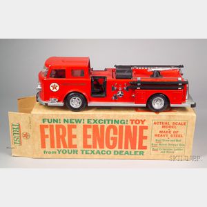 Buddy "L" Painted Steel "Texaco Fire Chief" Pumper in Original Box