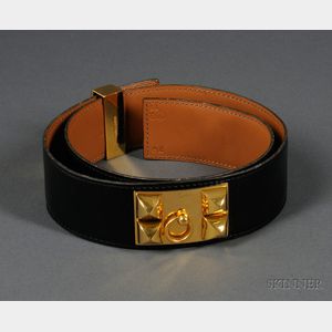 Black Box Leather Belt, Hermes