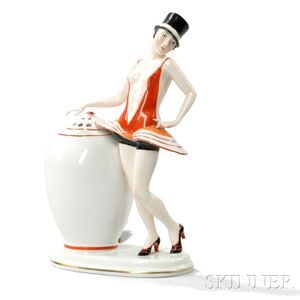 Art Deco Chorus Girl Perfume Lamp
