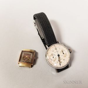 Longines Art Deco 14kt Gold Wristwatch and a Chronograph