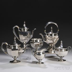 Six-piece Theodore B. Starr Sterling Silver Tea and Coffee Service