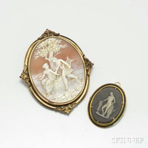 Two Figural Brooches