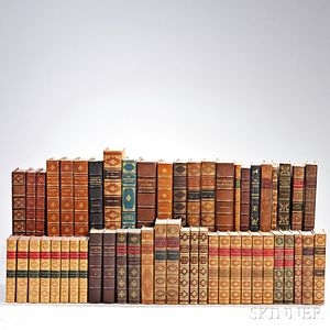 Decorative Bindings, Finely Leather-bound Sets and Singles, Fifty-two Volumes.