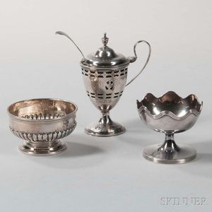 Three Pieces of George III Sterling Silver Tableware