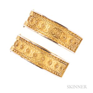Pair of Victorian Gold Bracelets