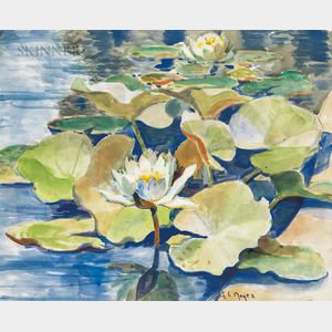 George Loftus Noyes (American, 1864-1954) Waterlilies