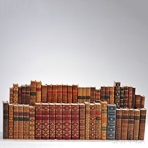 Decorative Bindings, Finely Leather-bound Sets and Singles, Fifty-two Volumes.