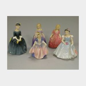 Five Royal Doulton Ceramic Figures
