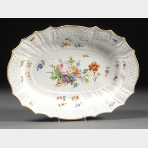 Russian Imperial Porcelain Enamel Decorated Platter