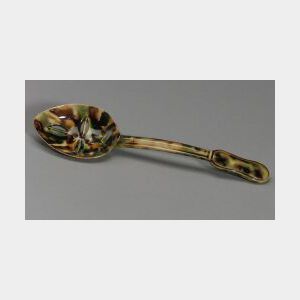 Staffordshire Lead Glaze Creamware Table Spoon