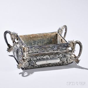 Chinese Export Silver Planter