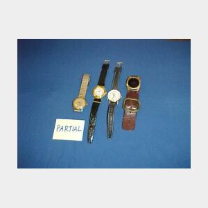 Nine Wristwatches, a Pockecwatch, and a Costume Bangle Bracelet.