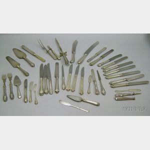 Approximately Thirty-nine Sterling Silver Handled Knives and Miscellaneous Articles.