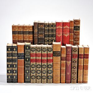 Decorative Bindings, Finely Leather-bound Singles and Sets, Twenty-seven Volumes.