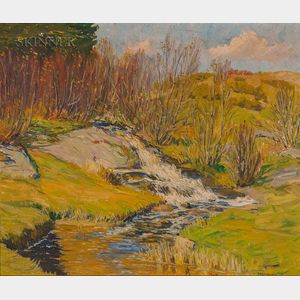 John Nichols Haapanen (American, 1891-1968) Rushing Waters in Spring