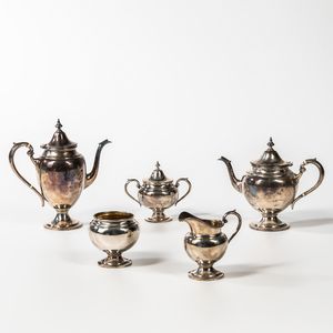 Five-piece Gorham Sterling Silver Tea and Coffee Set