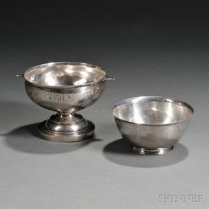 Two American Hand-hammered Silver Bowls