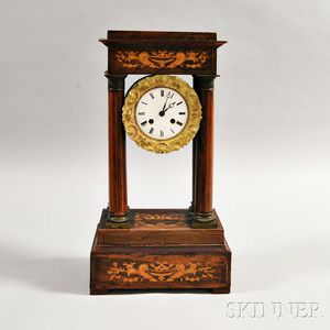 French Marquetry Shelf Clock