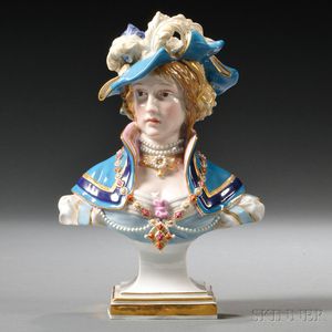 Meissen Porcelain Bust of a Lady