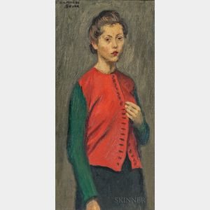 Raphael Soyer (American, 1899-1987) Red Jacket
