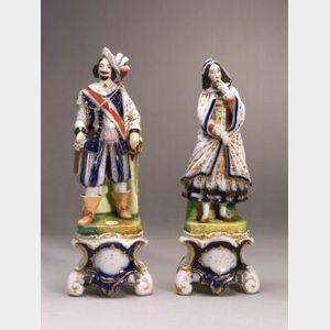 Pair of Porcelain Figures of a Lady and a Cavalier