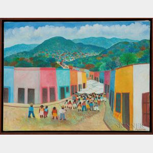 Aurelio Pescina (Mexican, 1938-1990) Village Market
