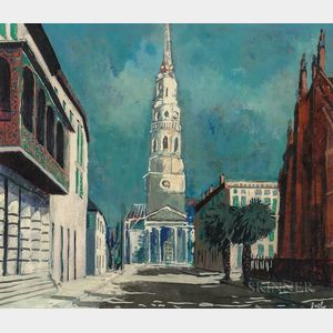 Karl Zerbe (American, 1903-1972) St. Philip's, Charleston