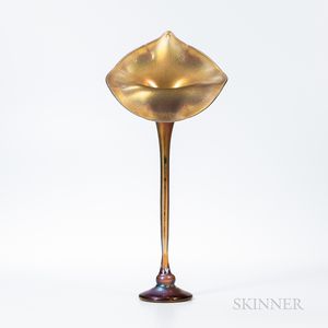 Large Iridescent Jack-in-the-Pulpit Vase