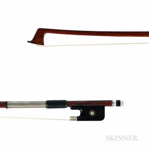 French Silver-mounted Viola Bow, Daber Workshop
