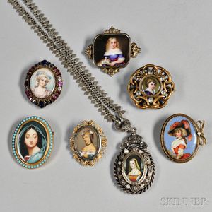 Seven Portrait Miniatures