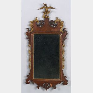 Chippendale Mahogany and Parcel-gilt Gesso Mirror