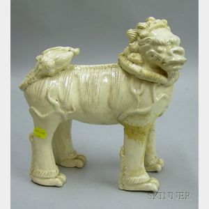 Stoneware Model of a Buddhist Lion