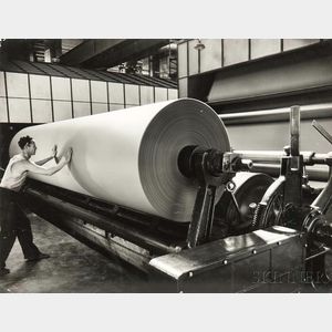 Margaret Bourke-White (American, 1904-1971) Dry End of Paper Machine, Union Bag & Paper Co., Savannah, Georgia