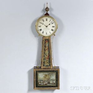 "Aaron Willard" Gilt-front Patent Timepiece or "Banjo" Clock