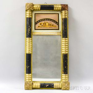 Federal Carved and Gilt Split-baluster Tabernacle Mirror