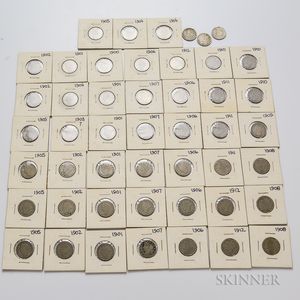 Forty-eight Circulated Liberty Head Nickels. 
