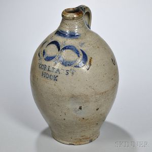 Stoneware Jug with Incised Decoration