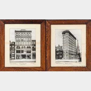 Two Large Format Photographs of Boston Buildings