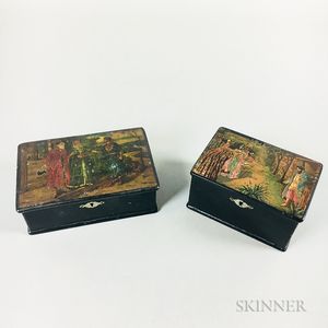 Two Russian Lacquered Boxes