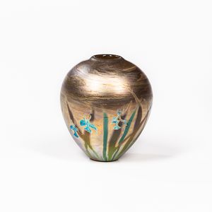 Chris Heilman and Joyce Roessler Art Glass Vase