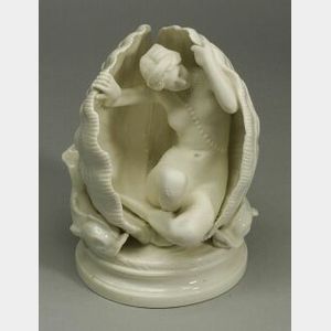 Glazed Parian Figure of a Woman