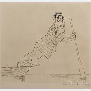 Al Hirschfeld (American, 1903-2003) Buster Keaton