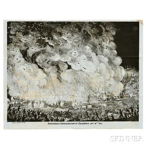 California Pictorial Letter Sheet, Tremendous Conflagration of Columbia, July 10th 1854.