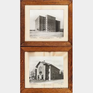 Two Large Format Photographs of Boston-area Buildings