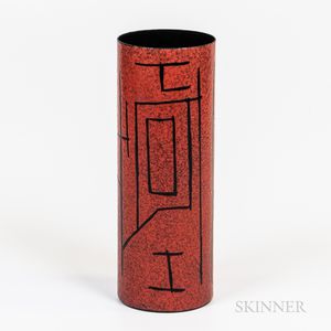 Italian Red and Black Pottery Vase