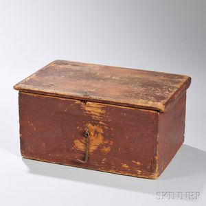 Red-painted Pine Box