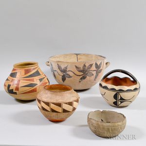 Five Pottery Vessels