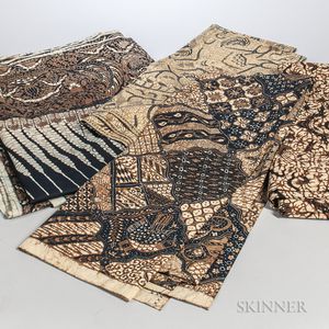 Four Javanese Batik Textiles
